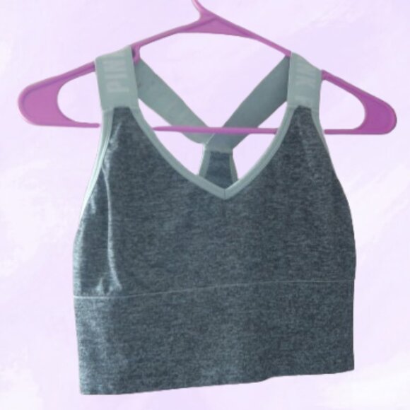 PINK Victoria's Secret Other - PINK Victoria's Secret seamless lightly lined sport sports bra sparkly pink M